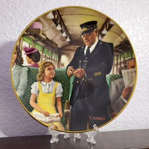 Christian Bell Porcelain Ltd. The Conductor Train Plate T. XARAS Men Collection